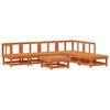 vidaXL Hage lounge sett 7 pcs VoksBrun Massiv furu