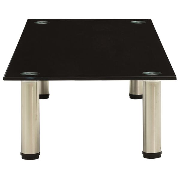 vidaXL TV-benk svart 100x35x17 cm herdet glass