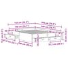 vidaXL Sengestamme med skuff Artisan Eik 140 x 200 cm Konstruert tre