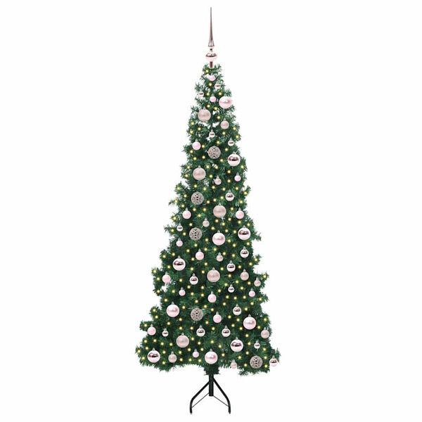 vidaXL Hj&oslash;rne Kunstig Jul Tre med 300 LED gr&oslash;nn 180 cm PVC og metall