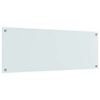 vidaXL Kj&oslash;kkenbenkplate 2 pcs Hvit 110 x 40 cm herdet glass