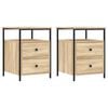 vidaXL Nattbord 2 stk sonoma eik 44x45x60 cm konstruert tre