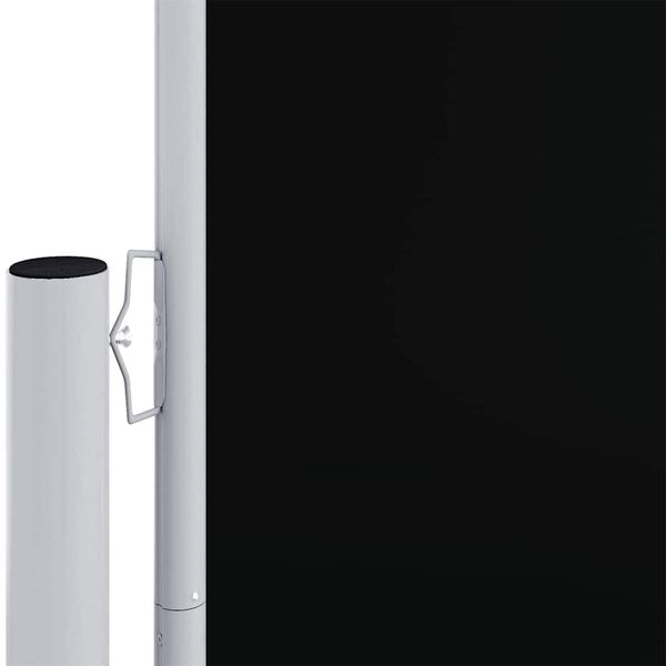 vidaXL Uttrekkbar sidemarkise 180x600 cm svart
