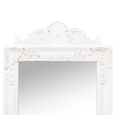 vidaXL Frittstående speil hvit 40x160 cm