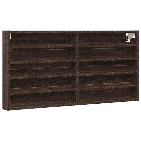 vidaXL Hyller brun eik 100x8,5x50 cm konstruert tre