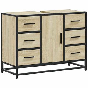 vidaXL Servantskap sonoma eik 80x33x60 cm konstruert tre