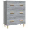 vidaXL Skjenk gr&aring; sonoma 70x34x90 cm konstruert tre