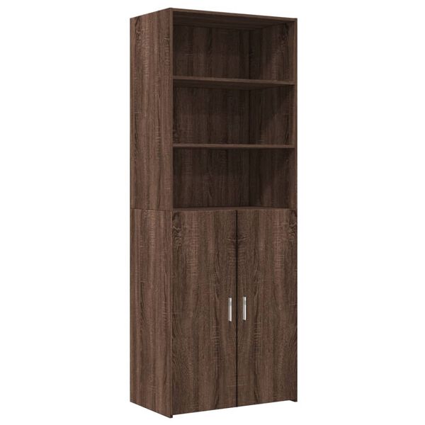 vidaXL Highboard brun eik 70x42,5x185 cm konstruert tre