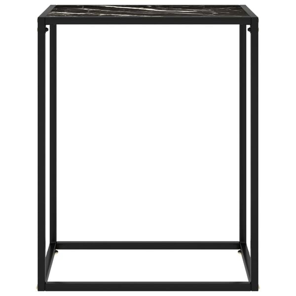 vidaXL Konsollbord svart 60x35x75 cm herdet glass