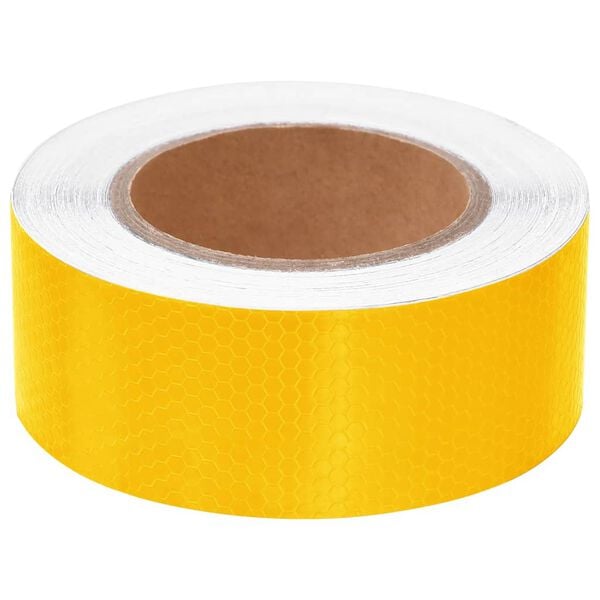 vidaXL Reflekterende tape gul 5 cm x 20 m PVC