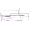 vidaXL Sengeramme i metall uten madrass brun eik 200x200 cm