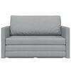 vidaXL 2-seters sammenleggbart sovesofa Lysegr&aring; 124 x 71 x 78 cm stoff