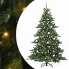 vidaXL Kunstig sammensatt juletre med 300 LED gr&oslash;nn 210 cm PVC og st&aring;l