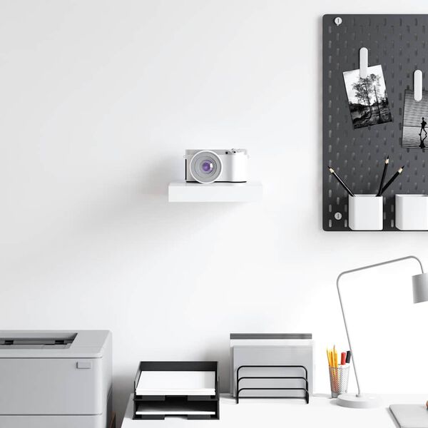 vidaXL Flytende vegghylle hvit 23x23,5x3,8 cm MDF