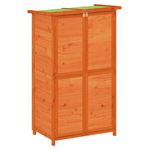 vidaXL Hageredskapsbod brun 83x57x140 cm heltre furu