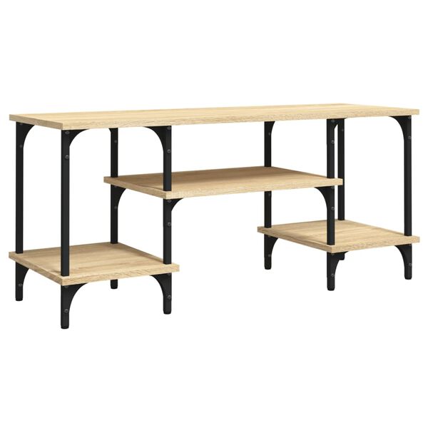 vidaXL TV-benk sonoma eik 102x35x45,5 cm konstruert tre