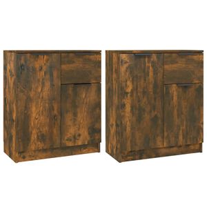 vidaXL Skjenker 2 stk r&oslash;kt eik 60x30x70 cm konstruert tre