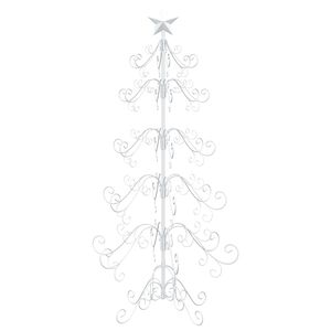 vidaXL Metall juletre KUOPIO 150 cm St&aring;l White