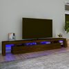 vidaXL TV-benk med LED-lys brun eik 260x36,5x40 cm