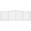 vidaXL Gabionkurver buede 9 stk 400x50x120/140 cm galvanisert jern