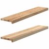 vidaXL Vinduskarmer 2 stk ubehandlet 100x20x2 cm heltre eik