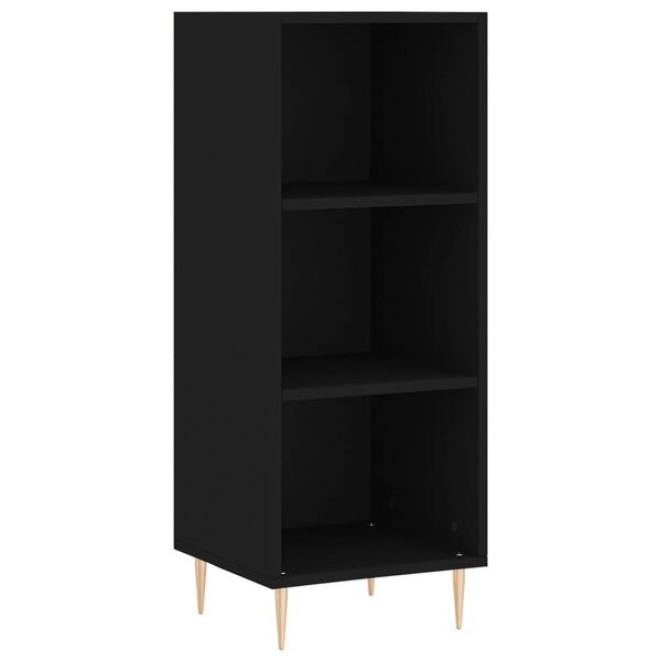 vidaXL Highboard svart 34,5x32,5x180 cm konstruert tre