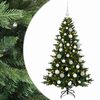 vidaXL Kunstig juletre med julekuler 120 cm 150 LED-lys Varmhvit