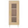 vidaXL Highboard sonoma eik 34,5x34x180 cm konstruert tre