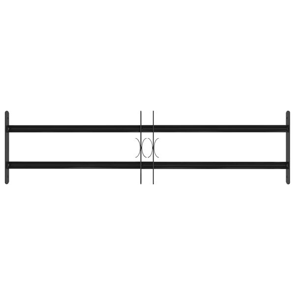 vidaXL Vindu Gitter Svart 115 x 30 cm Pulverlakkert st&aring;l