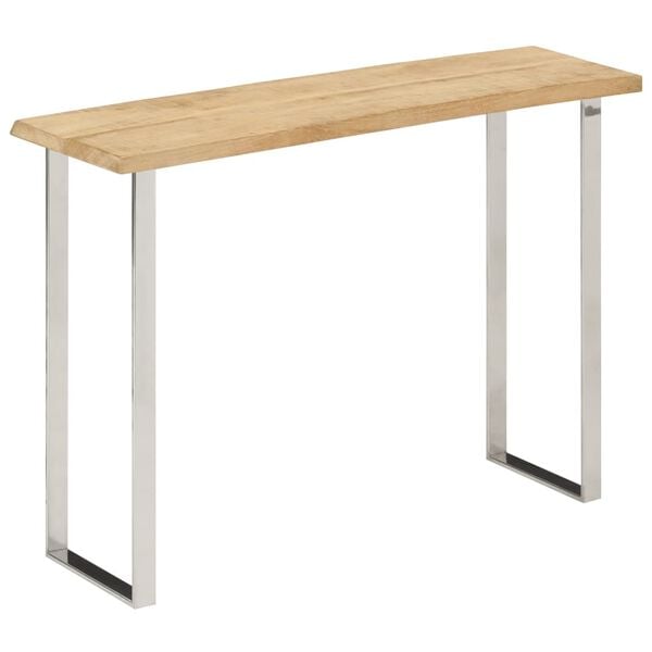 vidaXL Konsollbord med naturlig kant 105x33x76 cm heltre akasie
