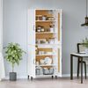 vidaXL Highboard h&oslash;yglans hvit 69,5x34x180 cm konstruert tre