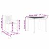 vidaXL Hage Spisegruppe 3 pcs Brun heltre akasie