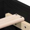 vidaXL Sengestamme med skuff Svart Eik 135 x 190 cm Konstruert tre