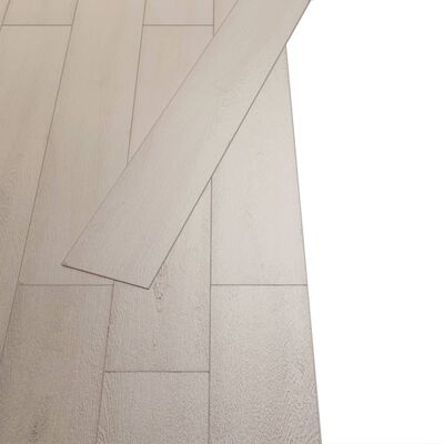 vidaXL Selvklebende PVC gulvplanker 5,21 m² 2 mm klassisk hvit eik