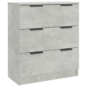 vidaXL Skjenk betonggr&aring; 60x30x70 cm konstruert tre