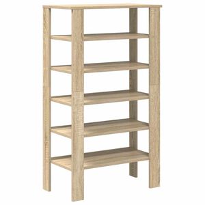 vidaXL Skohylle sonoma eik 61x32x105 cm konstruert tre