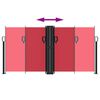 vidaXL Uttrekkbar sidemarkise rød 120x1200 cm