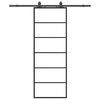 vidaXL Skyved&oslash;r med monteringssett svart 76x205 cm ESG-glass