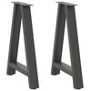 vidaXL Spisebordben A-formet 2 stk antrasitt 50x(72-73) cm st&aring;l