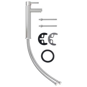 vidaXL Blandebatteri sølv 12x30 cm