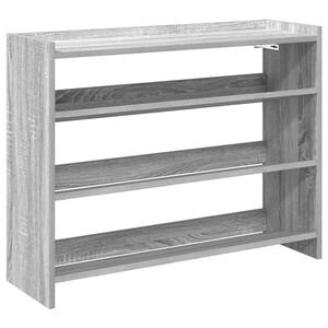 vidaXL Skohylle gr&aring; sonoma 80x25x62 cm konstruert tre