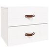 vidaXL Veggmontert nattbord hvit 50x36x40 cm