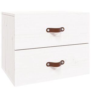 vidaXL Veggmontert nattbord hvit 50x36x40 cm