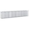 vidaXL Gabion hevet seng 3 stk. 400 x 50 x 80 cm Galvanisert st&aring;l S&oslash;lv