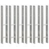 vidaXL Gjerdespyd 6 stk sølv 8x6x60 cm galvanisert stål
