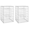 vidaXL Gabionstolper 2 stk 40x40x60 cm jern