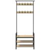 vidaXL Kleshenger med hylle Sonoma eik 75 x 34 x 184 cm Konstruert tre