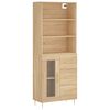 vidaXL Highboard sonoma eik 69,5x34x180 cm konstruert tre