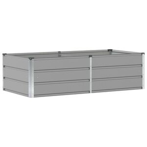 vidaXL Plantekassed Lysegr&aring; 160 x 80 x 45 cm St&aring;l