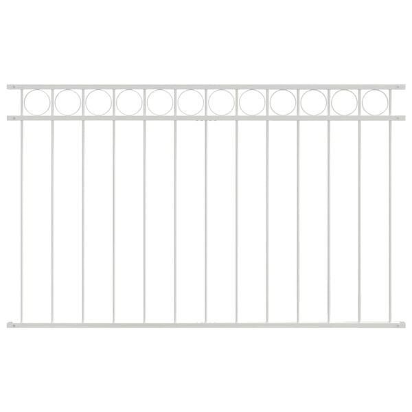 vidaXL Gjerdeelement Assen Hvit 170 x 100 cm St&aring;l